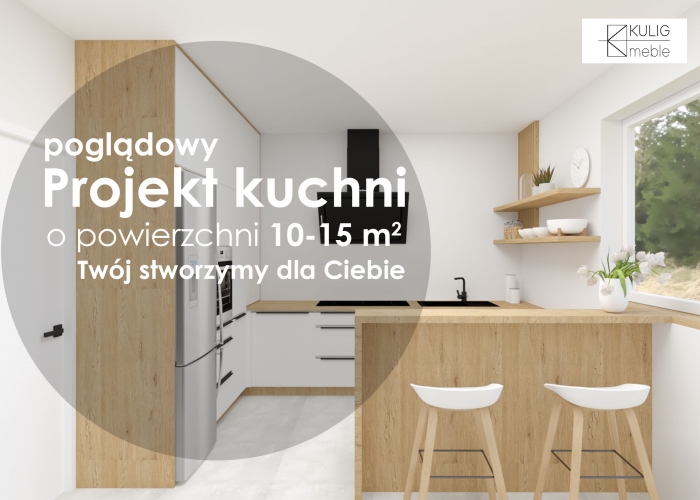 Projekt Kuchni 10 - 15 m2 wykonamy dla Ciebie - P06